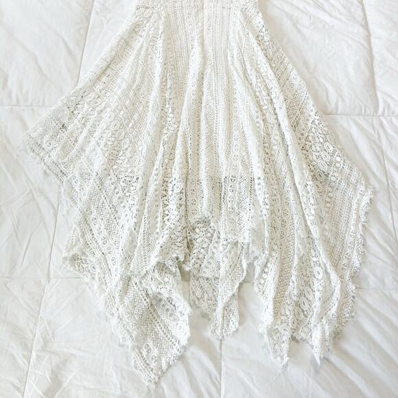 Catherine Malandrino White Lace Handkerchief Hem Garden Party Dress Size 4 - Picture 10 of 10
